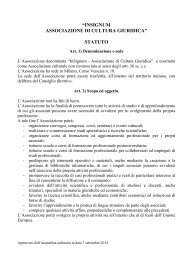 “INSIGNUM ASSOCIAZIONE DI CULTURA GIURIDICA” STATUTO