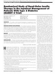 Randomized Study of Basal-Bolus Insulin Therapy ... - Diabetes Care
