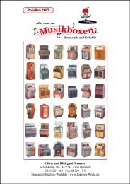 Stamann Musikboxen & Jukebox-World, Aufkleber Plattenmagazin ab 449
