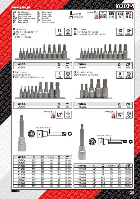 Katalog YATO - Moto narzędzia