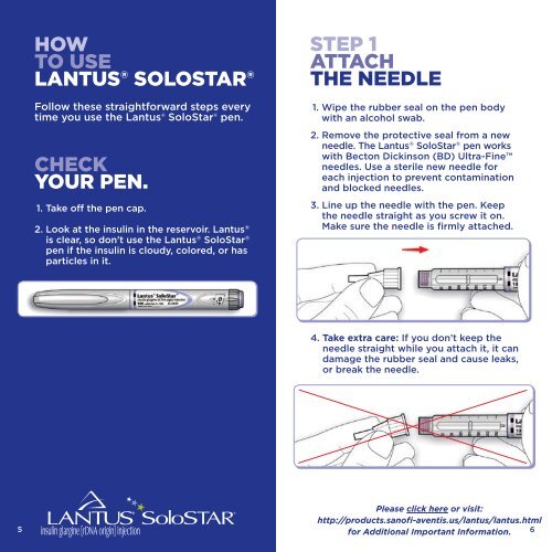 5 HOW TO USE LANTUS ® SO