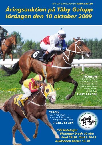 Åringsauktion på Täby Galopp lördagen den 10 oktober 2009