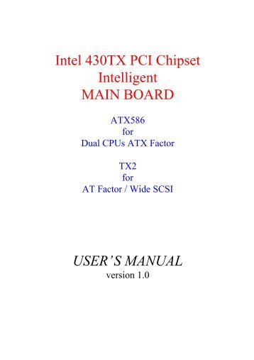 Intel 430TX PCI Chipset Intelligent MAIN BOARD ... - Elhvb.com