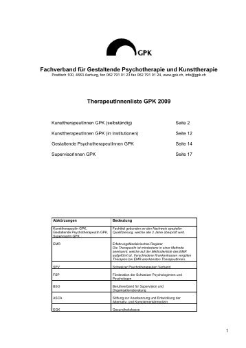 Fachverband für Gestaltende Psychotherapie und Kunsttherapie - IAC