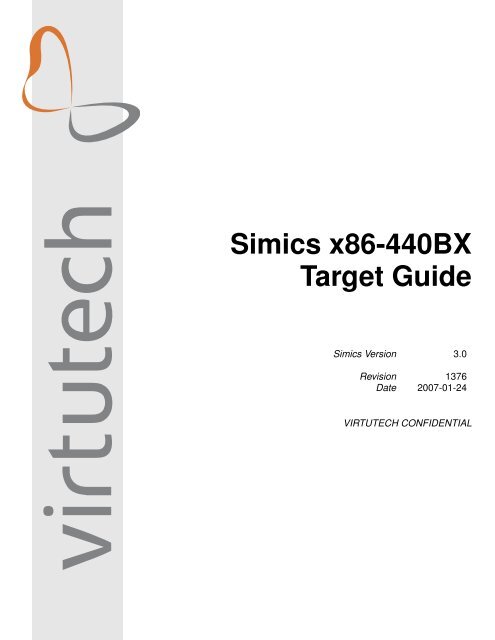 Simics x86-440BX Target Guide