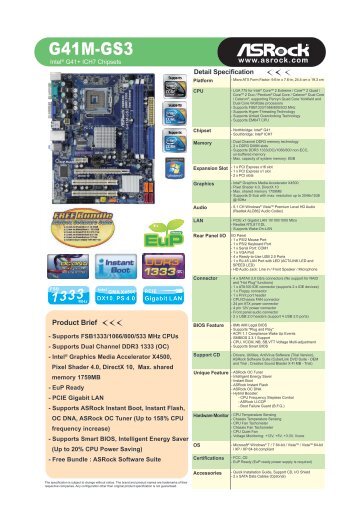 G41M-GS3 - ASRock