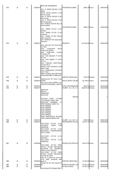 operaciones reportables 2do. trimestre 2009 - Transparencia - Cicese