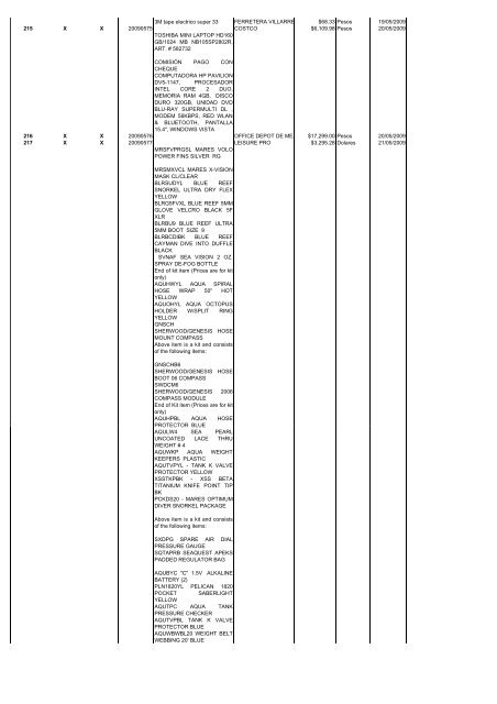 operaciones reportables 2do. trimestre 2009 - Transparencia - Cicese