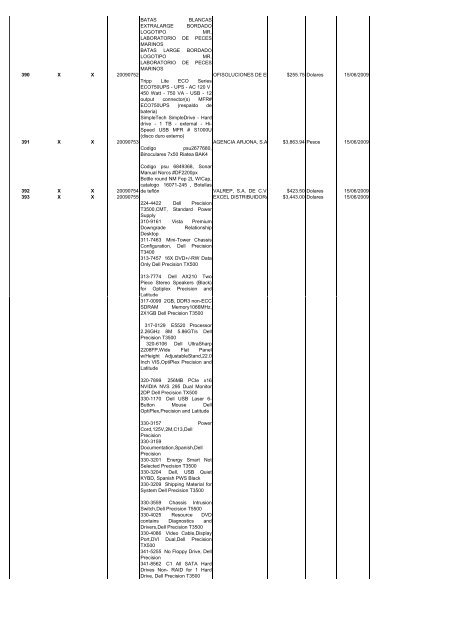 operaciones reportables 2do. trimestre 2009 - Transparencia - Cicese