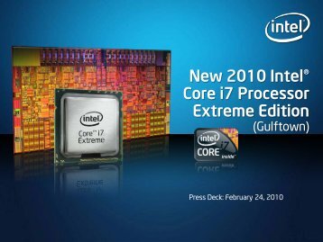Intel Core i7-980X Processor Press Deck - Intel Newsroom