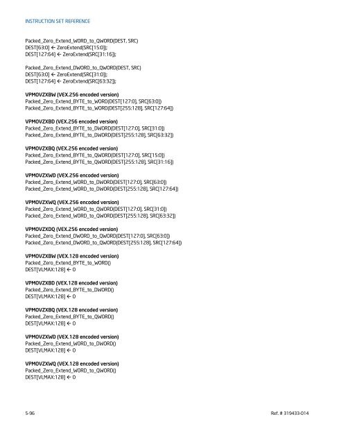 Intel® Architecture Instruction Set Extensions Programming Reference