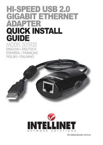 hi-speed usb 2.0 gigabit ethernet adapter quick install guide