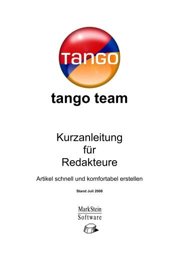 tango team - MarkStein Software