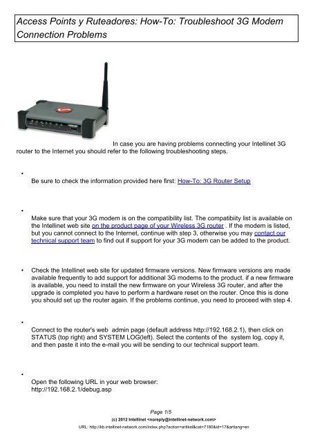 How-To: Troubleshoot 3G Modem Connection Problems