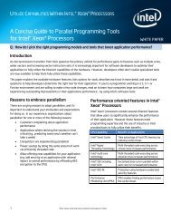 A Concise Guide to Parallel Programming Tools for Intel® Xeon ...