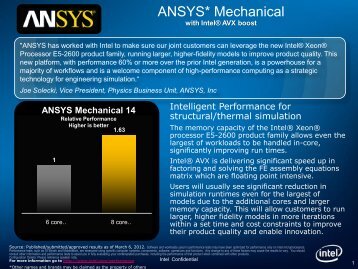 Intel Xeon(r) Processor(r) E5 Famliy Enabled Applications ... - Ansys