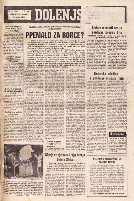 14. maj 1964 (št. 737) - Dolenjski list