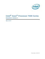 Intel® Xeon® Processor 7500 Series Datasheet, Volume 2