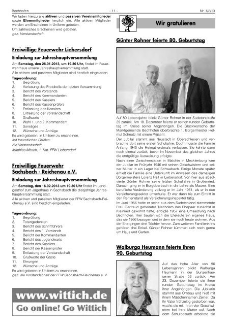 Mitteilungsblatt vom 17.01.2013 - Markt Bechhofen