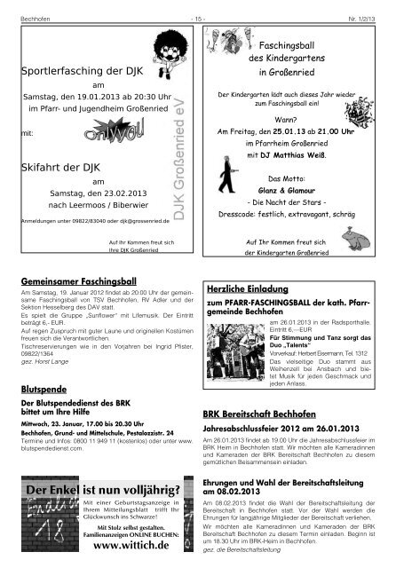 Mitteilungsblatt vom 17.01.2013 - Markt Bechhofen