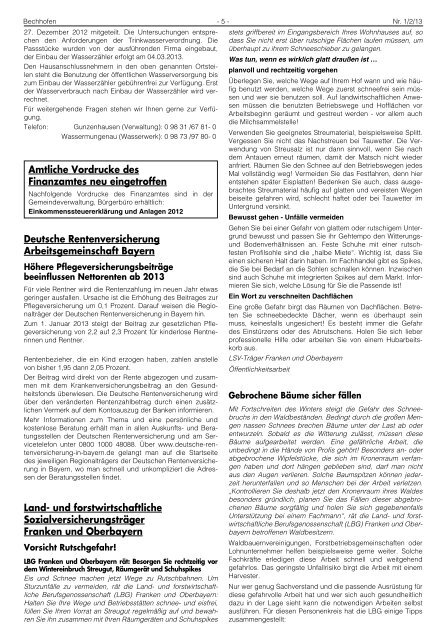 Mitteilungsblatt vom 17.01.2013 - Markt Bechhofen