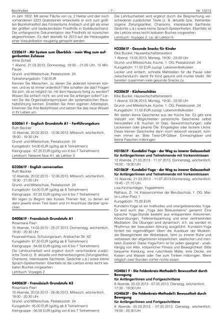 Mitteilungsblatt vom 17.01.2013 - Markt Bechhofen