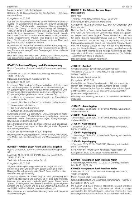 Mitteilungsblatt vom 17.01.2013 - Markt Bechhofen