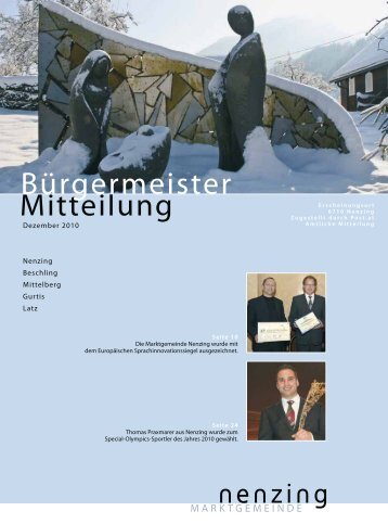 Bürgermeistermitteilung 10/04 - Marktgemeinde Nenzing