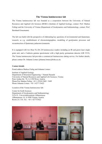 The Vienna luminescence lab - Boku