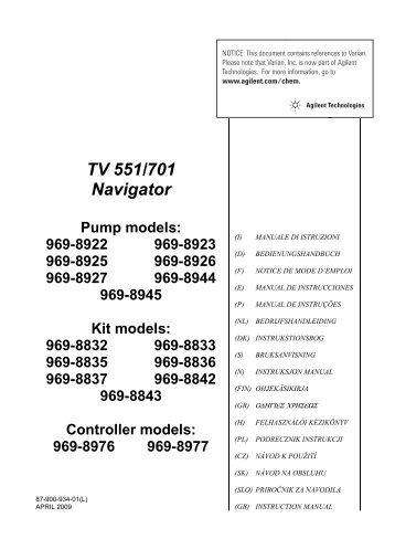 Turbo-V 551/701 Navigator - Kurt J. Lesker Company