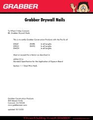 ASTM C514 Drywall Nails Compliance - Grabber Construction ...