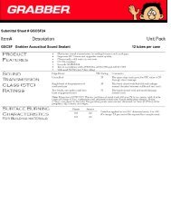 Submittal Sheet # GSCSF24 GSCSF Grabber Acoustical Sound ...