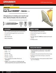 Product 230I Grabber Bugle Head Coarse Interior Screw