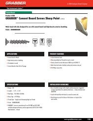 Product 228 Cement Board Screw Sharp Point - Grabber ...