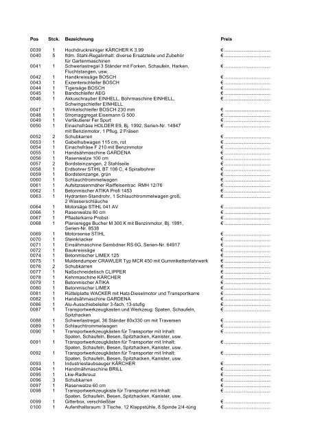 Insolvenzversteigerung - IVG mbH & Co. KG