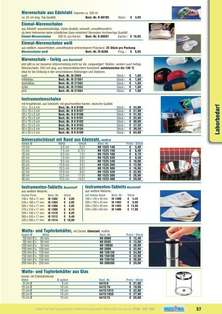 Laborbedarf - Mediwa