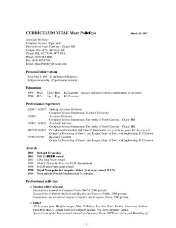computer science curriculum vitae sle visual modeling with a held unc computer science computer science curriculum vitae sle visual modeling with a held unc computer science