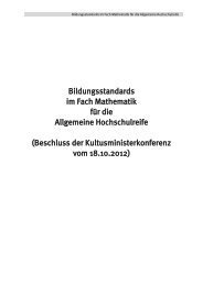 Bildungsstandards im Fach Mathematik für die Allgemeine ...