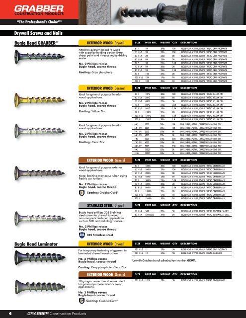 Fastener Solutions Center - Grabber Construction Products