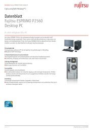 Datenblatt Fujitsu ESPRIMO P2560 Desktop PC - Kabelfreak.de