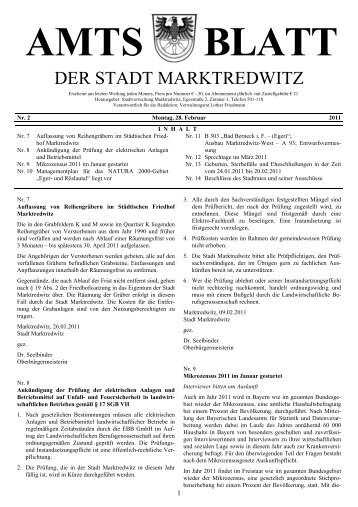 AMTS BLATT - Stadt Marktredwitz