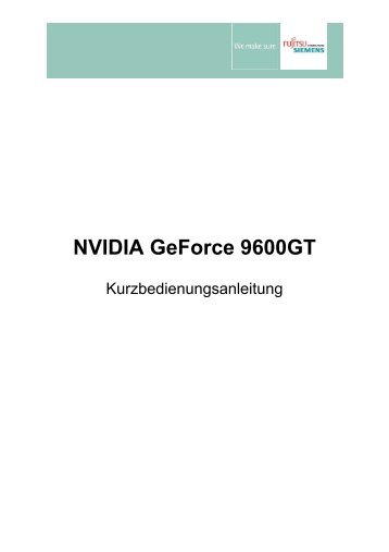 NVIDIA GeForce 9600GT - Fujitsu UK