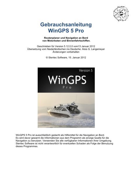 Gebrauchsanleitung WinGPS 5 Pro - Stentec