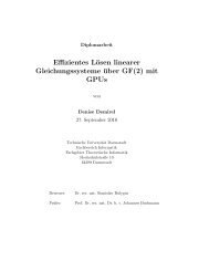 Effizientes Lösen linearer Gleichungssysteme über GF(2) - CDC ...