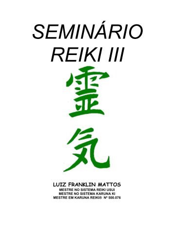 seminário reiki iii - Grupo PAS
