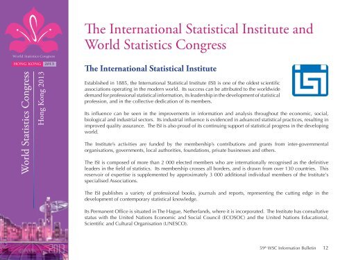 Information Bulletin - World Statistics Congress