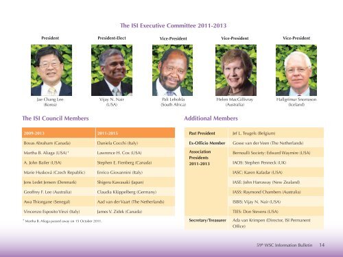Information Bulletin - World Statistics Congress