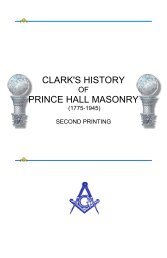 CLARK'S HISTORY PRINCE HALL MASONRY