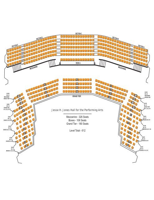 Jesse H Jones Hall Seating Chart