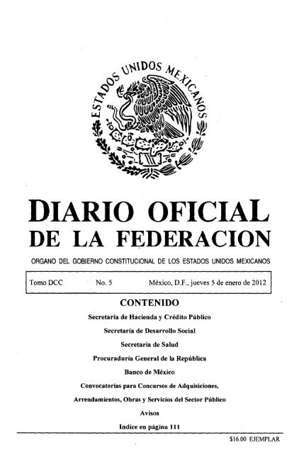 diario oficial de la federacion